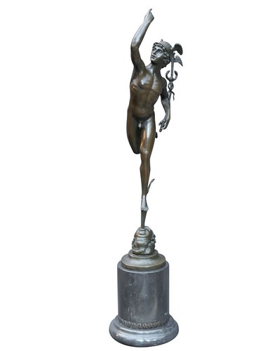 Bronze figur hermes merkur - figur,