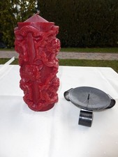 Florale DDR Relief Kerze -