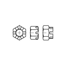 Sechskantmutter DIN 935 M 45 x 3 Stahl blank