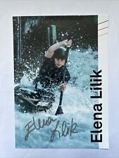 original sign. Autogrammkarte Kanu Kajak Canadier Elena Lilik OS24 Paris