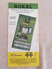 ROKAL TT Modellbahn Katalog / Prospekt / Faltblatt von 1960