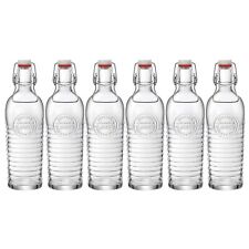 Bormioli Rocco Officina 1825 Glasflaschen-Set, 6 Stück, 1.200 ml, Bügelflasche