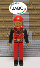 ( J 6 / 21  )   Lego Technic / Technik  Figur mit Helm Feuerwehr / Feuerwehrmann