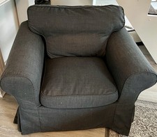 Ikea EKTORP Bezug für Sessel Hallarp grau 304.722.39 Wechselbezug NEU OVP