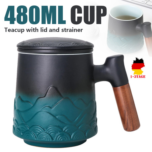 Teetasse mit deckel und - und, sieb