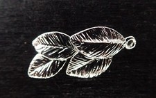 17x8mm Charm Blatt 2-teilig