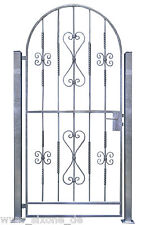 Gartentor Komplett Set Pfosten Metalltor Rundbogentor Hoftor Eingangstor