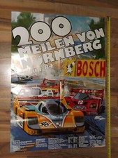 1984 DRM Poster 200 Meilen von Nürnberg Sportwagen Porsche 956 Stefan Bellof