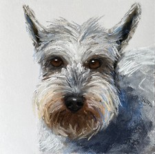 Hund Terrier Original Pastell