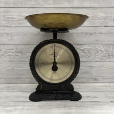 Vintage Salter No.45 Familienwaage mit Messingschale - 5 kg Küchenwaage Requisite