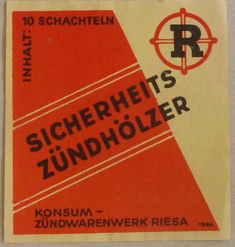 Ddr zündholz etikett - etikett, 10