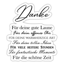 Kollegin Kollege Geschenk Danke Aufkleber Sticker, max. 10 x 10 cm, 10 x 10 cm