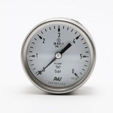 AMV 140S60109 Edelstahl-Manometer Ø63, 0-6 Bar