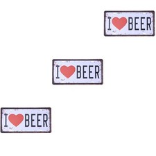  3 Count Metallschild Retro