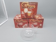 3 Stück WMF Punchtasse,Teetasse mit Untertasse,Kristallglas Feuerfest,0942542040
