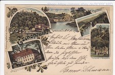 SACHSEN , LITHO GRUSS AUS DEM ZSCHOPAUTAL , LICHTENWALDE , NIEDERWIESE , 1900