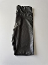 CALZEDONIA PLASTIK LEATHER PANTS PLEATHER HOSE GR.S IN SCHWARZ