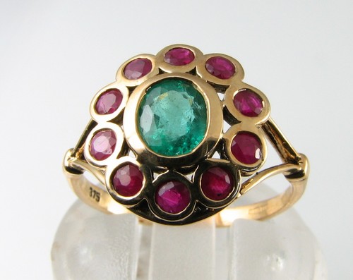 9ct gelbgold ring mit - 9ct,