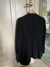 Zara Boucle Long Blazer Schwarz Strassteine Gr. M