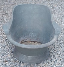 antike Zink Sitzbadewanne mit