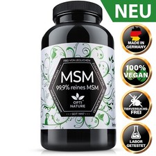 OPTI NATURE 365-99,9% reine MSM Schwefel Kapseln hochdosiert | made in Germany 