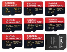SanDisk Extreme Pro microSD microSDXC UHS-I +SD Adapter 400GB 128GB, 256GB, 512G
