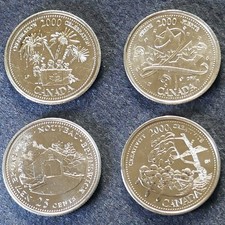 4x Kanada 25 Cents