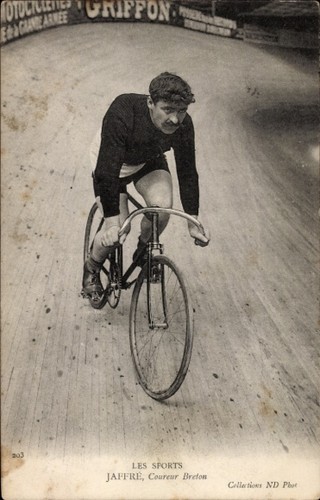 Radrennfahrer jaffre aus - ak,