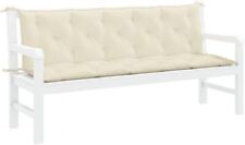 Sitz/- Rückenpolster 180 cm Creme Gartenbankauflage Bankauflage Bankkissen *