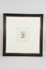 Q28R89- Adriaen van Ostade Radierung Bauer mit krummen Rücken monogrammiert