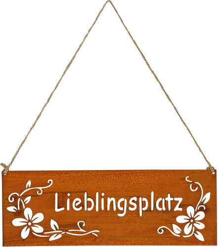 Schild lieblingsplatz 25x9cm - schild,