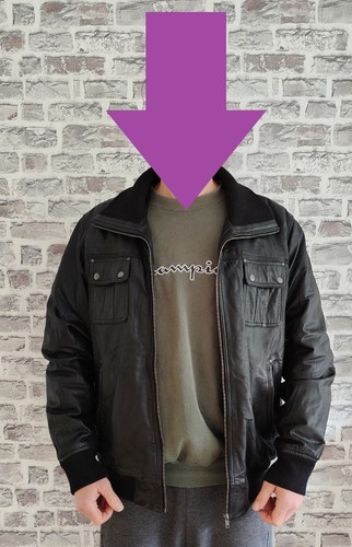 Herren lederjacke schwarz - herren,