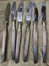 6 Messer 100er versilbert