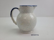 Keramik Krug Kanne weiß blau