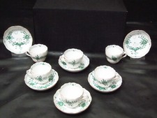 MEISSEN INDISCHE MALEREI GRÜN  12 TL. MOKKA SERVICE SET