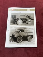 BOEHRINGER Unimog  Traktor Dieselschlepper 1948  Weltbild Prospekt Brochure