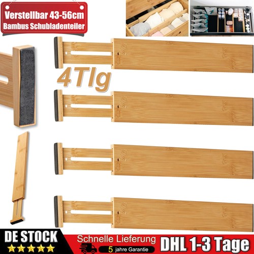 4tlg bambus schubladenteiler - 4tlg,