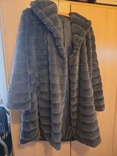 Webpelzjacke Blau Grau Gr. M