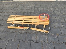 DDR Lenkschlitten Lenkerbob Holzschlitten Bob Lenkrodel Schlitten Wintersport