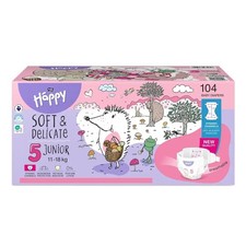 Bella Happy Soft & Delicate Windel BOX - JUNIOR Gr. 5 (11-18kg) - 104 Stück