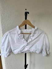 White Ruffled Cropped Dirndl