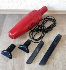 KULT Handstaubsauger ROT AEG AUTORETTE 12 V Aufsatzdüsen 70er Space Age Oldtimer