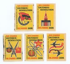 Streichholzetiketten/ Matchbox Label - DDR, Riesa, 50 Jahre Oktoberrevolution