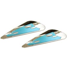 Design Scheibenwischer Spoiler Andruckverstärker KFZ universal Chrom blau