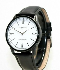 KIENZLE Herrenuhr Funk-Radiocontrolled, Edelstahl, Lederband, 3 Bar, DW-00160LB 