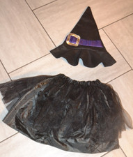 HexenkostümGr. ca. 110 cm,Rock,Hexenhut, 2 Tlg.Karnevalkostüm,Mädchen