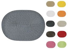 Tischset oval 33x45 cm Basket Platzset abwaschbar Platzdeckchen Flechtoptik