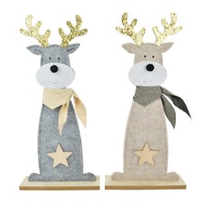 2er Set  Aufsteller Filz Elch