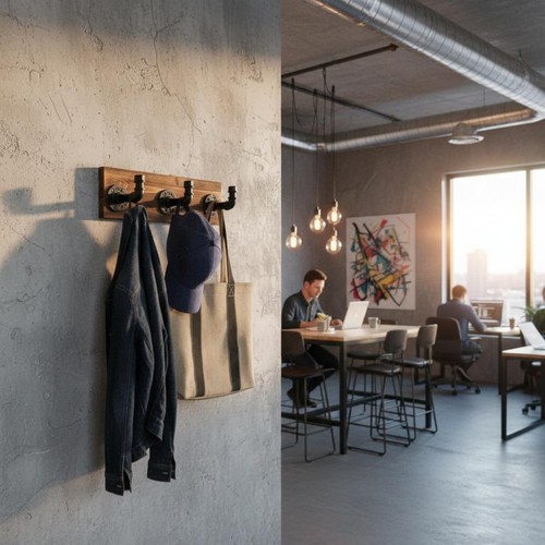Rustikale holzgarderobe mit - mit, 3