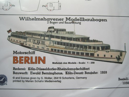 Berlin rheindampfer 250 - rheindampfer, 1:250